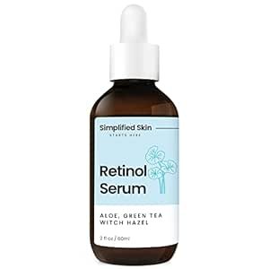 31tj6qWaKQL._SX300_SY300_QL70_ML2_ Simplified Skin Retinol Serum for Face – 2.5% Retinol with Hyaluronic Acid – for Acne Marks, Smoothing Fine Lines & Wrinkles – Day & Night Anti-Aging Serum – 2 Fl Oz
