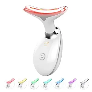 4104xeOzP2L._SX300_SY300_QL70_FMwebp_ Fastaid Red-Light-Therapy-for-Face and Neck, Red Light Therapy Wand, 7 Color Led Face Neck Massager for Skin Care, White