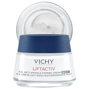 Vichy LiftActiv Supreme Night Cream, Anti Aging Face Cream with Vitamin C and Rhamnose to Firm and Brighten, Suitable for Sensitive Skin