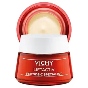 41huvH3P-2L._SY445_SX342_QL70_FMwebp_ VICHY LiftActiv Peptide-C Anti Aging Moisturizer, Vitamin C Face Cream with Peptides, Anti Aging Wrinkle Cream, Skin Brightening, Paraben Free, 1.69 Fl Oz
