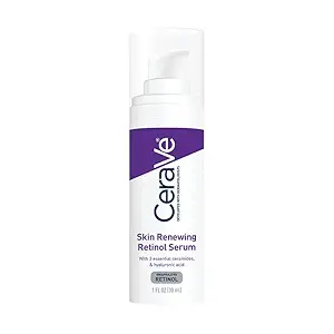 CeraVe Anti Aging Retinol Serum For Face, Encapsulated Retinol With Hyaluronic Acid, Niacinamide & Ceramides, Smooths Wrinkles & Fine Lines, Gentle Skin Brightening Serum, Fragrance Free, 1 Oz