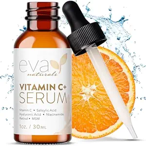 51FjNYCWkhL._SX300_SY300_QL70_FMwebp_ Eva Naturals Vitamin C+ Serum for Face – Anti Aging Dark Spot Remover with Retinol, Hyaluronic Acid, Niacinamide & Salicylic Acid – Face Serum for Women for Clear, Smooth, Radiant Skin