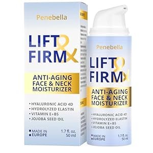 51MhNdQM3L._SY300_SX300_ Face & Neck Cream for Tightening and Firming - Hyaluronic Acid 4D, Vitamin E + B5, Elastin - Made in Europe - Lift & Firm Cream - Face Moisturizer Anti Aging Treatment for All Skin