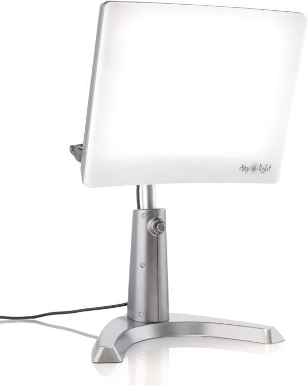 Carex Day-Light Classic Plus Sunlight Therapy Lamp - 10000 LUX Therapy Lamp at 12 Inches, LED Bright White Light with Adjustable Height and Brightness Levels for Mood, White