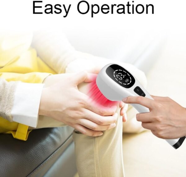 Cold Laser Human/Vet Device with LED Display Targets Joint and Muscles for Infrared Light(2x808nm +12X650nm)