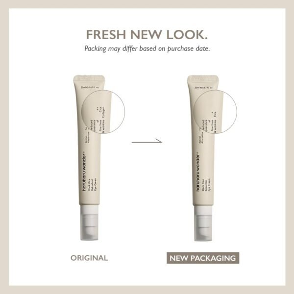 Haruharu Wonder Black Rice Bakuchiol Eye Cream 0.67 fl.oz / 20ml | Anti-Aging, Wrinkle Care, Natural Retinol Alternative | Cruelty Free, EWG-Green