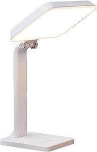 Theralite Aura Bright 10000 Lux Therapy Lamp, Sun Lamp for Light Box Therapy to Fight Low Energy with Adjustable Brightness 4 Light Settings for Sunlight Deprivation for Home and Office Use, White