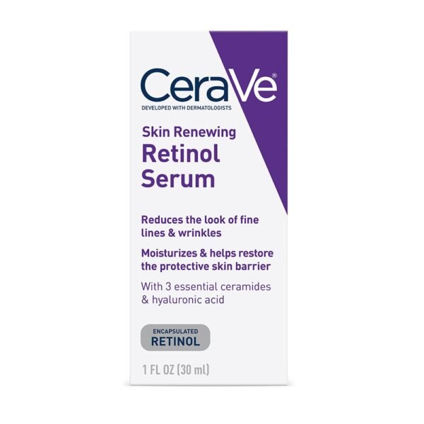 Version 1.0.0 CeraVe Anti Aging Retinol Serum For Face, Encapsulated Retinol With Hyaluronic Acid, Niacinamide & Ceramides, Smooths Wrinkles & Fine Lines, Gentle Skin Brightening Serum, Fragrance Free, 1 Oz