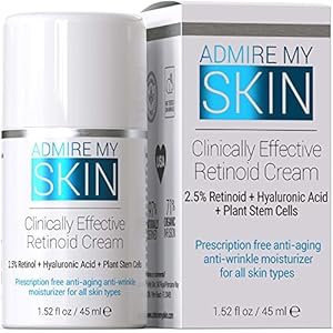 51m9deFVVL._SY300_SX300_ Admire My Skin Potent Retinoid Cream - Anti Aging Retinol Cream Moisturizer to Help Clear Acne Prone Skin, Eliminate Wrinkles and Provide You With That Healthy Youthful Glow