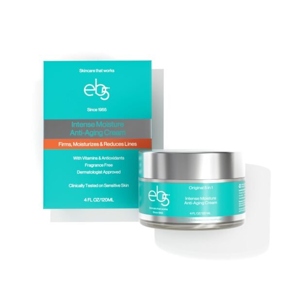 51r5DSfJYGL._SL1500_ eb5 Intense Moisture Anti Aging Moisturizer Face and Neck Cream- Tone & Tighten Skin with Retinol, Fade Fine Lines and Wrinkles with Vitamin E, A and B5-4oz