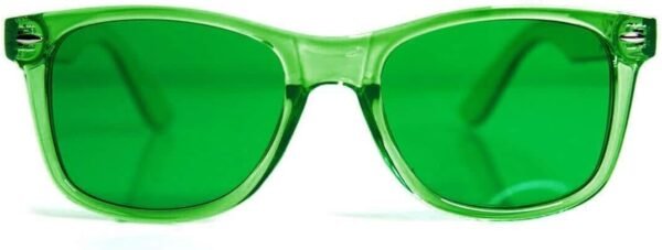 GloFX Green Color Therapy Mood Glasses Migraine Glasses Light Therapy Glasses Chromotherapy Green Colored Migraine Relief Lenses