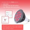 Hooga Red Light Therapy, 660nm 850nm, 12 Dual Chip LEDs, Portable and Targeted High Irradiance for Skin, Pain Relief, Anti-Aging, Muscle Recovery, Sleep - Power Cord & Base Included, HG24