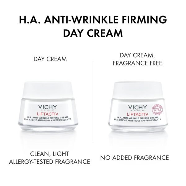 Vichy LiftActiv H.A. Anti-Wrinkle Firming Cream, Anti Aging Face Cream With Vitamin C & Hyaluronic Acid, Smoothing & Firming For Wrinkles, Visibly Plumps Skin & Improves Radiance