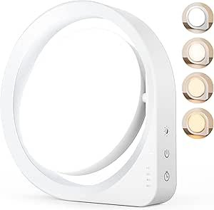 MediAcous Light Therapy Lamp, UV-Free 11000Lux Therapy Light, Happy Lamps with 4 Brightness Levels & Color Temperature & Timer, Daylight Lamp with Memory Function for Home/Office/Decoration