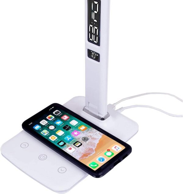 618dLIlRluL._AC_SL1500_ Theralite Carex Radiance Bright Light Therapy Sun Lamp, 10000 LUX Therapy Lamp, LED Bright White Light with Adjustable Brightness, Alarm Clock, Wireless Charging Station, USB Port, White