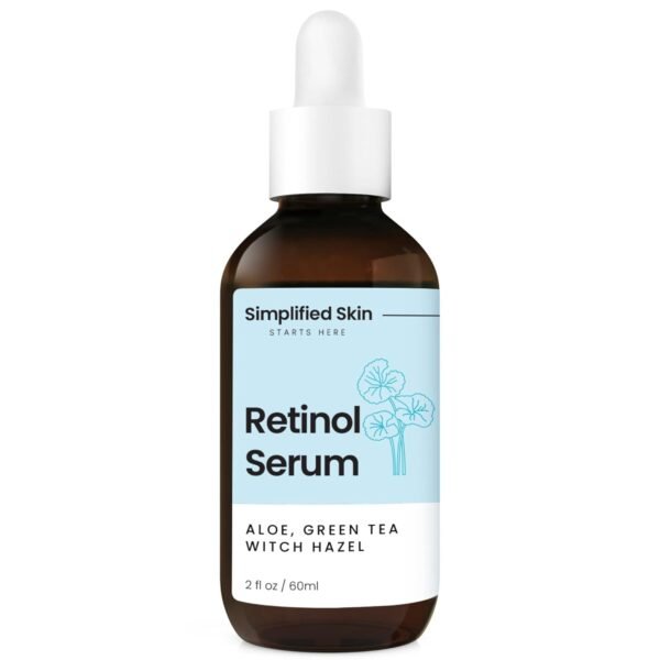 61KP05Uhx5L._SL1500_ Simplified Skin Retinol Serum for Face – 2.5% Retinol with Hyaluronic Acid – for Acne Marks, Smoothing Fine Lines & Wrinkles – Day & Night Anti-Aging Serum – 2 Fl Oz