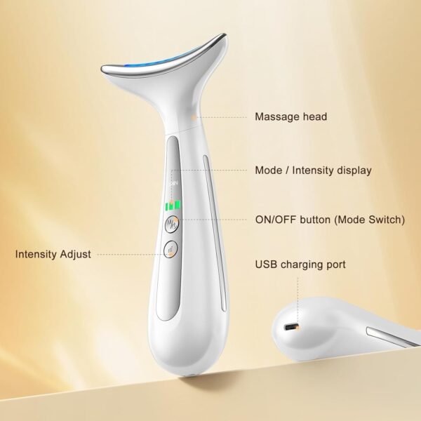 61O9HOuW8rL._SL1500_ Facial and Neck Massager for Face, Neck & Eye - Skin Lifting & Firming - Wrinkle & Dark Circle Reducer - at Home Skin Care Face Sculpting Tool and Neck Massager