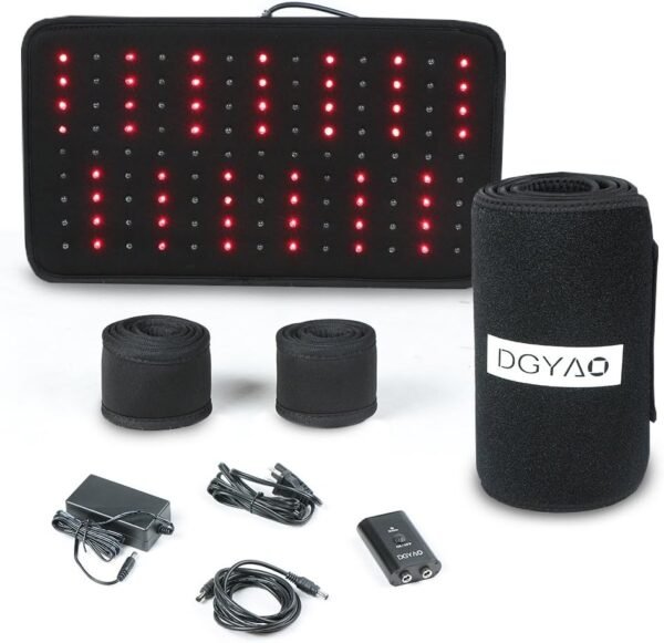 Red & Infrared Light Therapy Belt for Pain Relief Flexible Wearable Wrap Deep Therapy Pad with Timer for Back Shoulder Joints Muscle Pain Relief