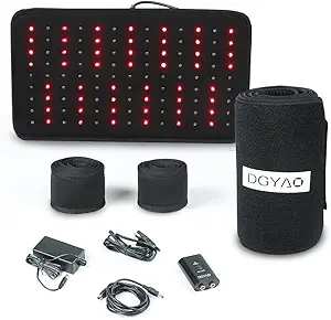 Red & Infrared Light Therapy Belt for Pain Relief Flexible Wearable Wrap Deep Therapy Pad with Timer for Back Shoulder Joints Muscle Pain Relief