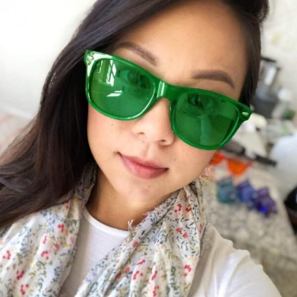 GloFX Green Color Therapy Mood Glasses Migraine Glasses Light Therapy Glasses Chromotherapy Green Colored Migraine Relief Lenses