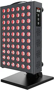 61WTt-mcjnL.__AC_SX300_SY300_QL70_FMwebp_ Hooga Red Light Therapy for Face and Body, Red Near Infrared Light with Timer and Stand. 60 Dual Chip LEDs. Flicker Free Clinical Grade Panel for Energy, Pain, Skin, Recovery, Performance. PRO300