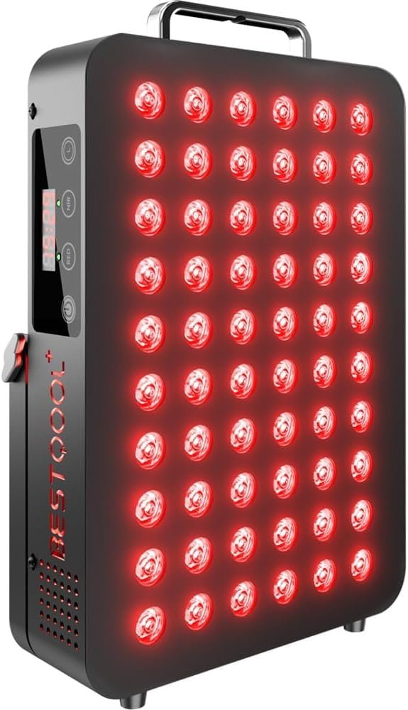 61ZCR8-JBOL._AC_SL1000_ BestQool Red Light Therapy, Dual Chip Clinical Grade LED Device with Near-Infrared Light 660nm 850nm High Power Panel, Ideal for Body, Face, Recovery, Improve Sleep, Skin Health, 105W (Black 60)