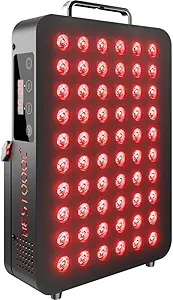 61ZCR8-JBOL.__AC_SX300_SY300_QL70_FMwebp_ BestQool Red Light Therapy, Dual Chip Clinical Grade LED Device with Near-Infrared Light 660nm 850nm High Power Panel, Ideal for Body, Face, Recovery, Improve Sleep, Skin Health, 105W (Black 60)