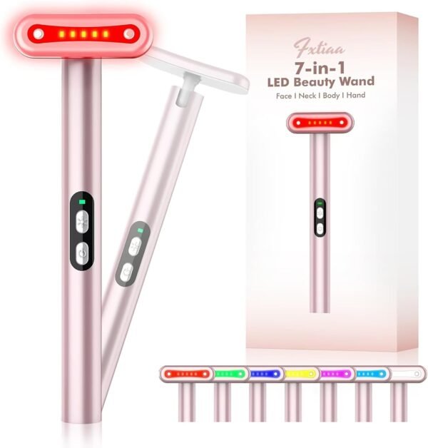 Red-Light-Therapy-for-Face, 7 in 1 LED Light Therapy Eye Equipment for Skin Care at Home Red Light Therapy Face Massager Skin Rejuvenation Light