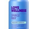 Love Wellness Sparkle Fiber | Fiber Supplement with Digestive Enzymes | Greens Superfood Powder & Psyllium Husk Powder | Promotes Gut Health for Women | Regularity & Bloating Relief | 90 Count
