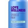 Love Wellness Sparkle Fiber | Fiber Supplement with Digestive Enzymes | Greens Superfood Powder & Psyllium Husk Powder | Promotes Gut Health for Women | Regularity & Bloating Relief | 90 Count