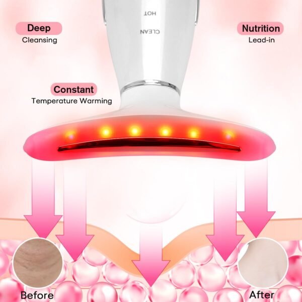 Facial Massager,Neck Face Massager Tool,3 Mode Massage with Heat,Portable Beauty Instrument for Skin Care Women Gift