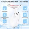 Neck Massager, 7-in-1 Multifunctional Facial Massager, Face Sculpting Tool for Skin Care, At-Home Face Tool with Vibration and Thermal, White