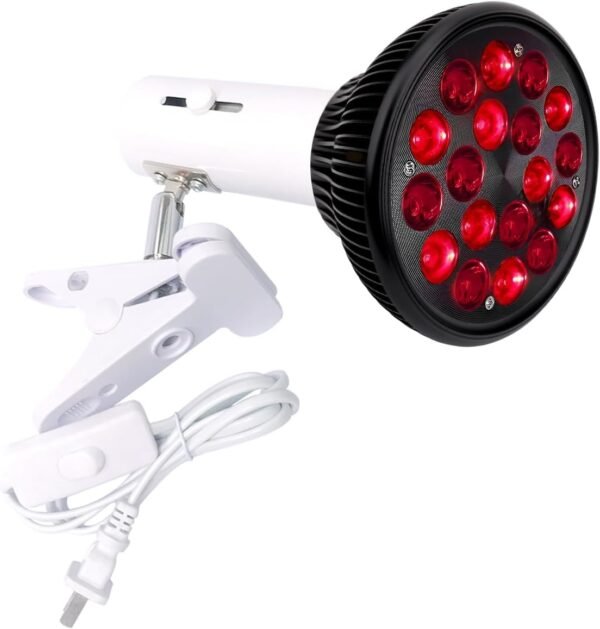 Red Light Therapy Lamp-54W 18 LED Infrared Light Therapy Device with Adjustable Lamp Holder, 660nm Red and 850nm Near Infrared for Face Body