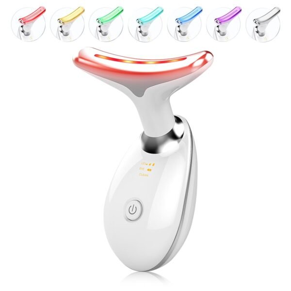 61ynVi5oVhL._SL1500_ Light Based Multifunctional Facial Massager, 7 Color Portable Face Massager Tool for Skin Care, Glossy White