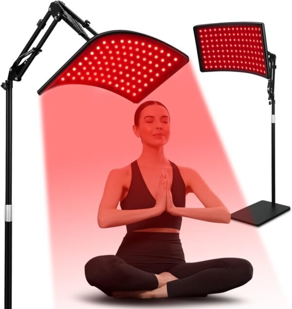 61z672CdL._AC_SL1500_ Red Light Therapy for Face and Body, Red Infrared Light Therapy Lamp with Stand Led 660nm Red Light-Therapy& 850nm Infrared Light Device for Body