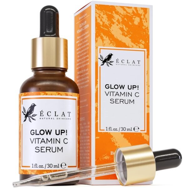 711eQ4bJ8aL._SL1500_ Eclat Skincare Vitamin C Face Serum - Skin Care for Dark Spots, Vitamin C Serum with Hyaluronic Acid, Ferulic Acid, & Vit E - Anti Aging and Skin Brightening, Pure Vit C Facial Care - 30 ml