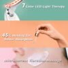 Fastaid Red-Light-Therapy-for-Face and Neck, Red Light Therapy Wand, 7 Color Led Face Neck Massager for Skin Care, White