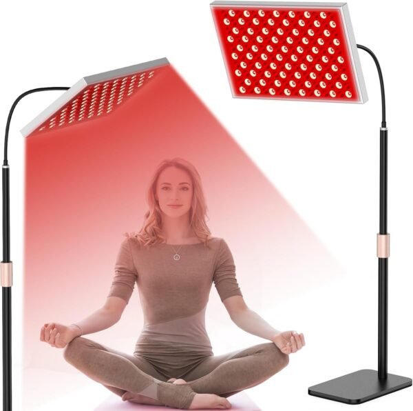 Red Light Therapy for Body: Infrared Light Therapy Panel Lamp with Stand, 660nm Deep Red and 850nm Near Infrared LED Device at Home for Face and Body
