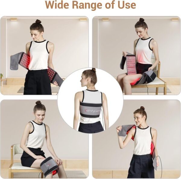 713nTzXLDsL._AC_SL1500_ Comfytemp Red Light Therapy Belt with 126 LEDs, Infrared Red Light Therapy for Body, 660nm & 850nm, 22W Light Wrap with Timer for Back Waist Belly Joint Muscle Pain Relief(Corded)