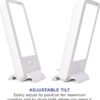 Verilux HappyLight Full-Size - UV-Free Therapy Lamp, Bright White Light with 10,000 Lux, Adjustable Brightness, 2 Interchangeable Lenses, Detachable Stand, and Wall Mountable