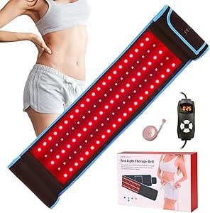 716KTYn1BxL.__AC_SX300_SY300_QL70_ML2_ Red Light Therapy Infrared Light Therapy Wrap Belt for Body Pain Relief Wearable Large Pad for Waist Back Stomach Muscle Repair, Decrease Inflammation, Speed Healing LED 660nm&850nm with Controller