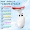 716MHgGCRLL._SL1500_ 7 Color Neck Face Massager Tool, Facial Massager with Vibration Tech, Rechargeable Face culpting Wand for Skin Care (White)