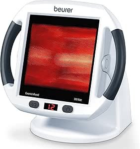 718-lfOAGjL.__AC_SX300_SY300_QL70_ML2_ Beurer IL50 Infrared Heat Lamp Heated Red Light Therapy Lamp for Body, Face, Sinuses, & Skin - Effective Muscle Pain & Cold Relief Treatment by Improving Blood Circulation