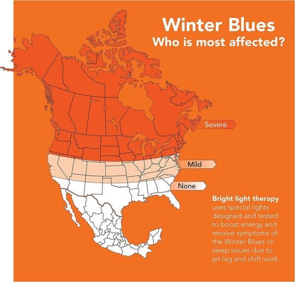 Theralite Aura Bright 10000 Lux Therapy Lamp, Sun Lamp for Light Box Therapy to Fight Low Energy with Adjustable Brightness 4 Light Settings for Sunlight Deprivation for Home and Office Use, White