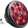 wolezek Red Light Therapy Bulb, 18 LEDs Red Light for Body and Face with 660nm and 850nm Near-Infrared Combo Wavelength, Infrared Light Therapy Lamp Device for Skin Care Pain Relief (Only Bulb)