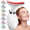 71MTAWxUv7L._SL1500_ 7 Color Neck Face Massager Tool, Facial Massager with Vibration Tech, Rechargeable Face culpting Wand for Skin Care (White)