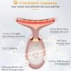 7-in-1 Deplux Face Neck Massager for Daily Skin Care Routine, Portable Facial Massager, Skin Care Tool, Rose Gold