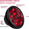 Red Light Therapy Lamp-54W 18 LED Infrared Light Therapy Device with Adjustable Lamp Holder, 660nm Red and 850nm Near Infrared for Face Body