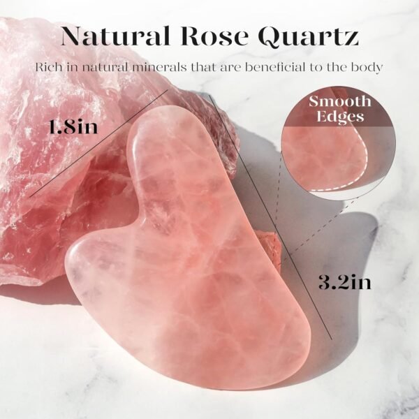71QNI4EHoL._SL1500_ BAIMEI Gua Sha Facial Tool for Self Care, Massage Tool for Face and Body Treatment, Relieve Tensions, Reduce Wrinkles and Redness, Skin Care Tools for Men Women - Rose Quartz