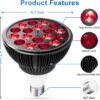 wolezek Red Light Therapy Bulb, 18 LEDs Red Light for Body and Face with 660nm and 850nm Near-Infrared Combo Wavelength, Infrared Light Therapy Lamp Device for Skin Care Pain Relief (Only Bulb)